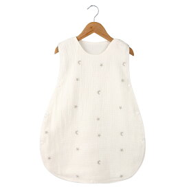 【楽天ランキング6冠】 スリーパー ガーゼ 6重 4重 コットン 綿 ベスト 袖なし 足まですっぽり 1年中 通年 かわいい 月 星 雲 さくらんぼ 恐竜 春 夏 秋 冬 冷房 赤ちゃん ベビー キッズ ガーゼスリーパー 新生児 0歳 1歳 2歳 3歳 Hugmuu ハグムー