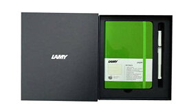新入学 お祝い プレゼント LAMY ラミー ペンペーバーギフトセット サファリ 油性ボールペン ホワイト ブラッククリップ/ノート Sグリーン ギフトボックス入り L219WTRB
