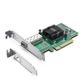 10Gtek 10G PCI-E NIC ネットワークカード, Intel X520-DA1/X520-SR1互換, シングルSFP+ポート, Intel 82599EN コントローラ, PCI Express イーサネット LANアダプター Wind