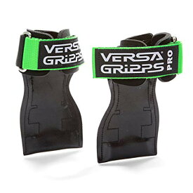 Versa Gripps PRO パワーグリップ 筋力トレーニング リストラップ made in the USA (Green/緑, R/L:18.1-20.5cm)