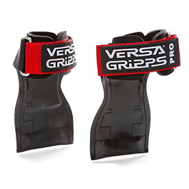Versa Gripps PRO パワーグリップ 筋力トレーニング リストラップ made in the USA (Royal Red/赤, R/L:18.1-20.5cm)