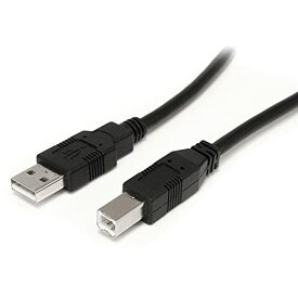 StarTech.com USB 2.0 リピーターケーブル 9.1m USB-A(オス) - USB-B(オス) 480Mbps ブラック USB2HAB30AC