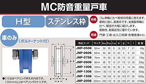 ヨコヅナ MC防音重量戸車 H型 車のみ100mm JMP-1006 | SLOWLIFEオンライン