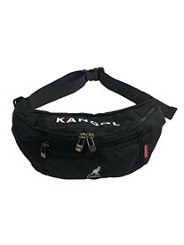 KANGOL カンゴール ウェストバッグ ウエストポーチ 斜めかけ 男女兼用 (BLK WHT)