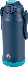 キャプテンスタッグ(CAPTAIN STAG) スポーツボトル 水筒 直飲み ダブルステンレスボトル 真空断熱 保冷 HDウォータージャグ 2.3L スポーツドリンク対応 ショルダーベルト付き ネイビー UE-3501
