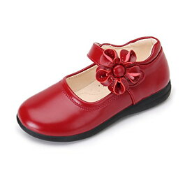 SACHI フォーマルシューズ 子供 履きやすい 女の子 靴 キッズ 入園式 卒業式 卒園式 結婚式 入学式 (22cm, 赤)