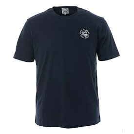 シナコバ Tシャツ メンズ 半袖 綿100% 天竺 クルーネック 丸首 バックプリント ロゴプリント 定番 10000550 (ネイビー) M