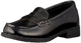アミアミ ローファー 学生ローファー 通学 学生靴 低反発 インソール 美脚 かわいい パンプス MJ1000 22.5 cm ブラック