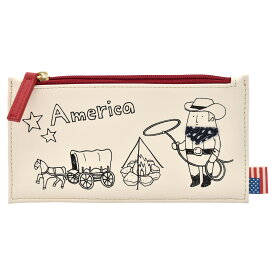 【おみくじで最大50%OFF！】マルチケース キャラクター a5 薄い カード 財布 母子手帳 トラベル用 ファスナー 小さめ かわいい 世界の人 ギフト ポーチ 学生 プレゼント