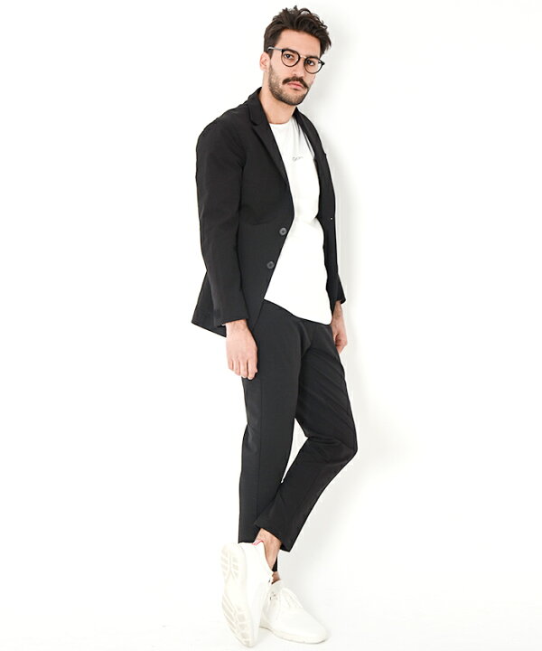 楽天市場 カジュアルスーツ メンズ 春夏 春服 セットアップ ストレッチ ナイロン素材 スポーティー 軽量 形状記憶 スーツ 上下セット ブラック S Xl 30代ファッション 40代 大きいサイズ Slow Gan