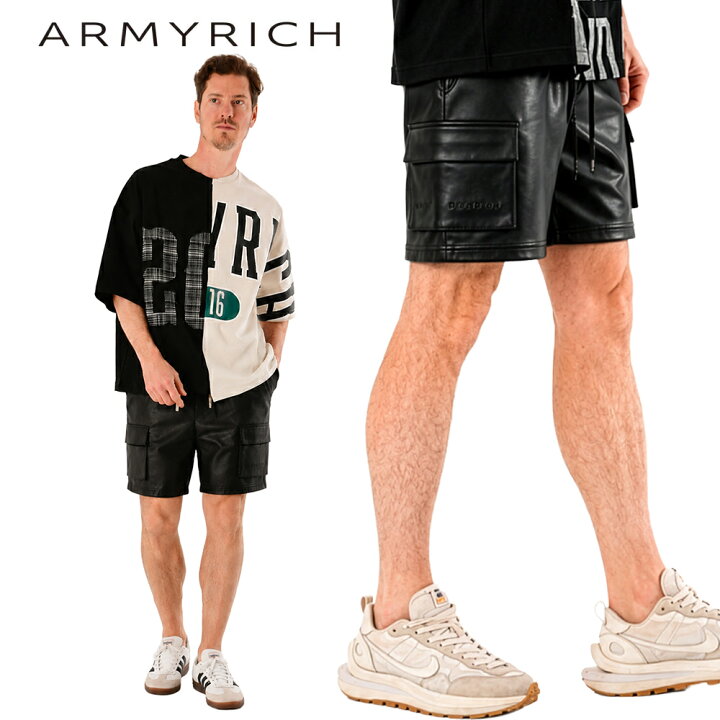楽天市場】ARMYRICH PUレザーコーティングショーツ メンズ 春夏用 
