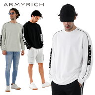 ARMYRICH ソロナ ロングTシャツ メンズ レディース 長袖 両袖ロゴ ストレッチ 吸汗速乾 ユニセックス ロ…