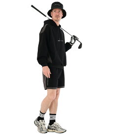 【13%OFF】★OT ARMYRICH ナイロン切り替え ボンディング パーカー ショーツ セットアップ メンズ 春夏 春服 夏服 上下セット フーディー ハーフパンツ 軽量 春夏 ゴルフウェア スポーツ ブラック/ホワイト/ネイビー S/M/L/XL/3L