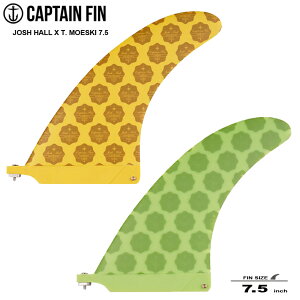 シングルフィン サーフィン フィン CAPTAIN FIN キャプテンフィン Josh Hall x T. Moeski 7.5 Yellow / Green サーフボード ロングボード 送料無料