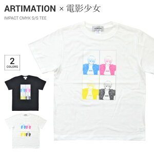 ARTIMATION �A�[�e�B���[�V���� × �d�e���� T�V���c IMPACT CMYK S/S TEE ���� �J�b�g�\�[ �g�b�v�X �����Y S-XL �z���C�g �u���b�N AMDS005 �y�P�i�w���̏ꍇ�̓��[���֔����z�y�o�[�Q���z