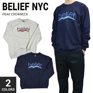 BELIEF NYC �r���[�t PEAK CREWNECK �N���[�l�b�N �X�E�F�b�g �t���[�X �g���[�i�[ �����Y �X�g���[�g �X�P�[�g �y����s�����z