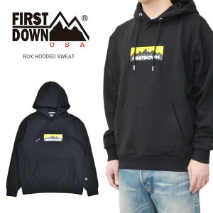 �y�����N�[�|���z�z���z FIRST DOWN �t�@�[�X�g�_�E�� �p�[�J�[ BOX HOODED SWEAT �v���I�[�o�[ �X�E�F�b�g �t���[�X �����Y M-XL �u���b�N F971002C �y�o�[�Q���z