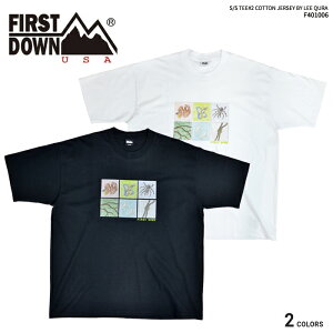 FIRST DOWN USA �t�@�[�X�g�_�E�� T�V���c S/S TEE #2 COTTON JERSEY BY LEE QURA ���� �J�b�g�\�[ �g�b�v�X �����Y M-XL �u���b�N �z���C�g F401006C �y�P�i�w���̏ꍇ�̓��[���֔����z�y�o�[�Q���z