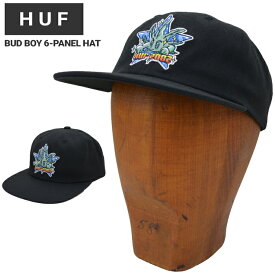 【割引クーポン配布中】 HUF ハフ キャップ BUD BOY 6-PANEL HAT CAP 帽子 スナップバックキャップ 6パネルキャップ HT00765