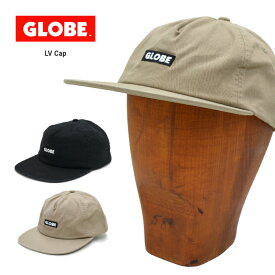 【割引クーポン配布中】 GLOBE グローブ キャップ LV CAP 帽子 ストラップバックキャップ 5パネルキャップ ブラック ストーン