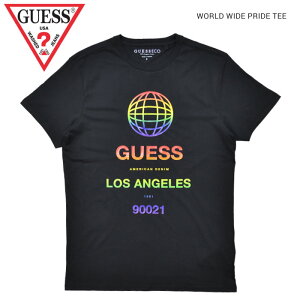 GUESS �Q�X T�V���c SS BSC WORLD WIDE PRIDE TEE ���� �J�b�g�\�[ �g�b�v�X �����Y S-XL �u���b�N M0YI0OR92N0 �y�P�i�w���̏ꍇ�̓��[���֔����z�y�o�[�Q���z