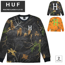 【割引クーポン配布中】 HUF ハフ ロンT REALTREE CLASSIC H L/S TEE 長袖 カットソー Tシャツ トップス メンズ S-XL 迷彩 カモ ブラック オレンジ TS01181 【単品購入の場合はネコポス便発送】 【バーゲン】