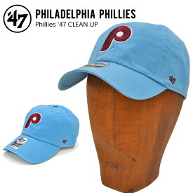 【割引クーポン配布中】 '47 フォーティーセブン PHILLIES 47 CLEAN UP CAP クリーンナップ キャップ 帽子 ストラップバックキャップ メンズ レディース ユニセックス ブルー