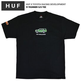 【割引クーポン配布中】 HUF × TRD ハフ × トヨタ・レーシング・デベロップメント Tシャツ 91' RUNNER S/S TEE 半袖 カットソー トップス メンズ M-XL ブラック TS02264 【単品購入の場合はネコポス便発送】