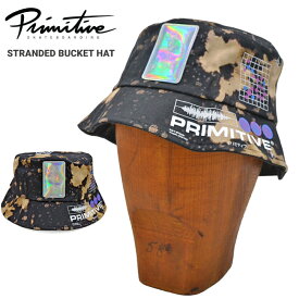 【割引クーポン配布中】 PRIMITIVE プリミティブ ハット STRANDED BUCKET HAT CAP バケットハット キャップ 帽子 ブラック 【単品購入の場合はネコポス便発送】