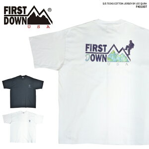 FIRST DOWN USA �t�@�[�X�g�_�E�� T�V���c S/S TEE #3 COTTON JERSEY BY LEE QURA ���� �J�b�g�\�[ �g�b�v�X �����Y M-XL �u���b�N �z���C�g F401007C �y�P�i�w���̏ꍇ�̓��[���֔����z�y�o�[�Q���z