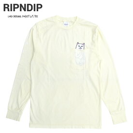 【割引クーポン配布中】 RIPNDIP リップンディップ ロンT LORD NERMAL POCKET L/S TEE 長袖 Tシャツ カットソー トップス S-XL ナチュラル RND6058 【単品購入の場合はネコポス便発送】