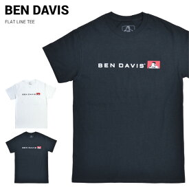 【割引クーポン配布中】 BEN DAVIS ベンデイビス Tシャツ FLAT LINE TEE 半袖 カットソー トップス USAモデル メンズ ブラック ホワイト S-XL 9070 9074 【単品購入の場合はネコポス便発送】