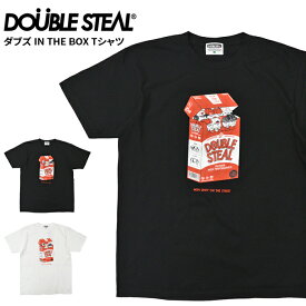 【割引クーポン配布中】 DOUBLE STEAL ダブルスティール Tシャツ Doubz In The Box S/S T-SHIRT TEE 半袖 カットソー トップス メンズ ホワイト L-XXL 933-14023 【単品購入の場合はネコポス便発送】