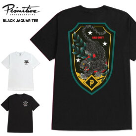 【割引クーポン配布中】 PRIMITIVE × CALL OF DUTY プリミティブ × コールオブデューティ Tシャツ BLACK JAGUAR S/S TEE 半袖 カットソー トップス メンズ M-XL ブラック ホワイト 【単品購入の場合はネコポス便発送】