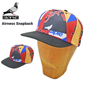 【割引クーポン配布中】 STAPLE ステイプル キャップ AIRNESS SNAPBACK CAP 帽子 スナップバックキャップ 6パネルキャップ CAP ブラック 2011X6312 【セール】