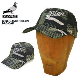 【割引クーポン配布中】 STAPLE ステイプル キャップ WIRE CAMO PIGEON DAD CAP 帽子 ストラップバックキャップ 6パネルキャップ CAP オリーブ 2011X6330 【セール】