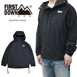 FIRST DOWN �t�@�[�X�g�_�E�� �W���P�b�g MOUNTAIN HOODIE JACKET �}�E���e���p�[�J�[ �A�E�^�[ �u���]�� �����Y M-XL �u���b�N F842508 �y�o�[�Q���z