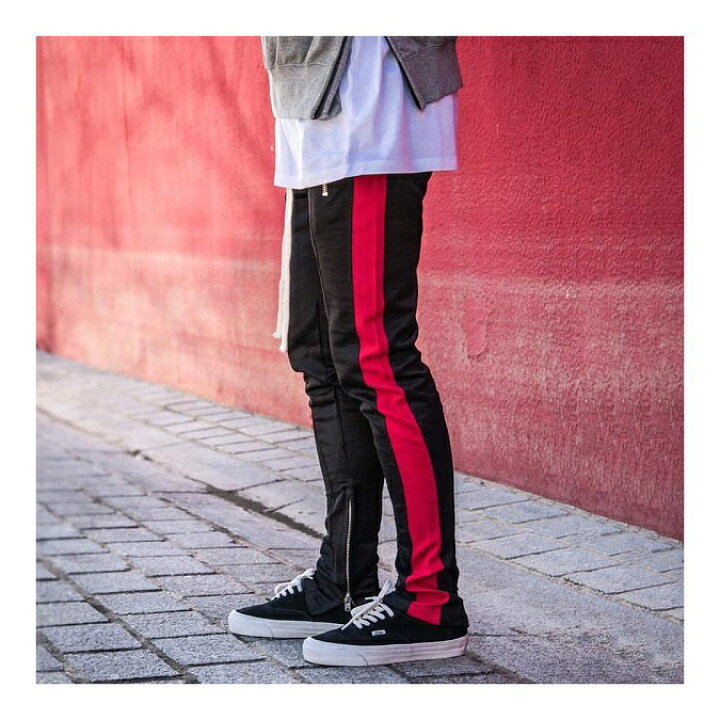 楽天市場】mnml / ミニマル M75 Track Stretch Denim Black/Red M75 