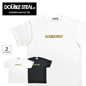 【割引クーポン配布中】 DOUBLE STEAL ダブルスティール Tシャツ LEOPARD LOGO S/S T-SHIRT TEE カットソー トップス メンズ ブラック ホワイト M-XL 911-14002 【単品購入の場合はネコポス便発送】