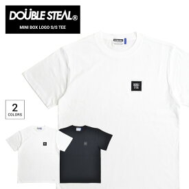 【割引クーポン配布中】 DOUBLE STEAL ダブルスティール Tシャツ MINI BOX LOGO S/S T-SHIRT TEE カットソー トップス メンズ ブラック ホワイト M-XL 911-12003 【単品購入の場合はネコポス便発送】