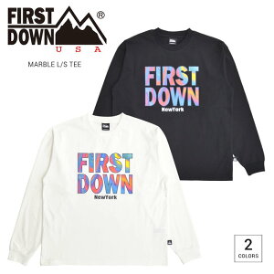 FIRST DOWN �t�@�[�X�g�_�E�� ����T MARBLE L/S T-SHIRT TEE T�V���c �J�b�g�\�[ �g�b�v�X ���� �����Y M-XL �u���b�N �z���C�g F971018C �y�P�i�w���̏ꍇ�̓��[���֔����z�y�o�[�Q���z
