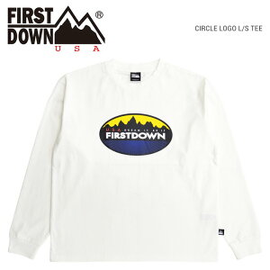 FIRST DOWN �t�@�[�X�g�_�E�� ����T CIRCLE LOGO L/S T-SHIRT TEE T�V���c �J�b�g�\�[ �g�b�v�X ���� �����Y M-XL �z���C�g F971017C �y�P�i�w���̏ꍇ�̓��[���֔����z�y�o�[�Q���z