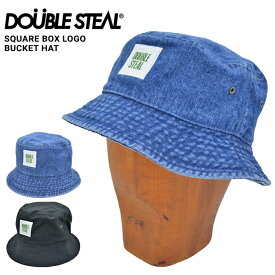 【割引クーポン配布中】 DOUBLE STEAL ダブルスティール ハット SQUARE BOX LOGO BUCKET HAT CAP バケットハット 帽子 キャップ 423-92044 【単品購入の場合はネコポス便発送】