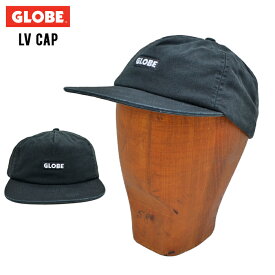 【割引クーポン配布中】 GLOBE グローブ キャップ LV CAP 帽子 ストラップバックキャップ 5パネルキャップ ブラック