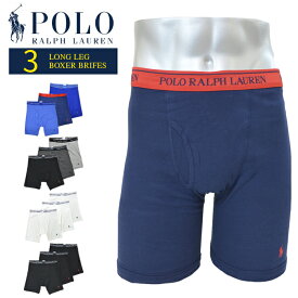 【3枚セット】 POLO Ralph Lauren ポロ ラルフローレン ボクサーパンツ アンダーウェア CLASSIC FIT LONG LEG BOXER BRIEFS 下着 インナー ショーツ メンズ S-2XL RCLBP3 RCL2P3