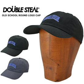 【割引クーポン配布中】 DOUBLE STEAL ダブルスティール キャップ OLD SCHOOL ROUND LOGO 6-PANEL CAP 帽子 ストラップバックキャップ 6パネルキャップ 424-92076