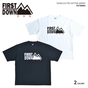 FIRST DOWN �t�@�[�X�g�_�E�� T�V���c FDUSA S/S T-SHIRT TEE ���� �J�b�g�\�[ �g�b�v�X �����Y M-XL �u���b�N �z���C�g F274006C �y�P�i�w���̏ꍇ�̓��[���֔����z�y�o�[�Q���z
