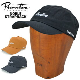 【割引クーポン配布中】 PRIMITIVE プリミティブ キャップ NOBLE STRAPBACK CAP HAT 帽子 ストラップバックキャップ 6-PANEL CAP 6パネルキャップ ブラック カーキ