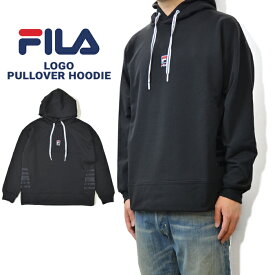 【割引クーポン配布中】 フィラ ヘリテージ FILA HERITAGE パーカー LOGO PULLOVER HOODIE プルオーバー パーカー スウェット フリース ブラック M-XL FM9782 【バーゲン】