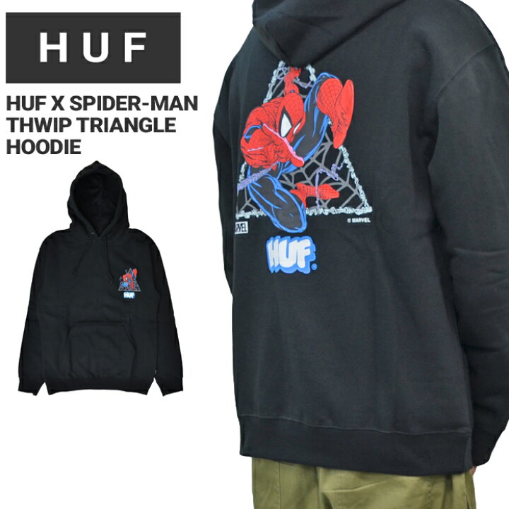 楽天市場】HUF SPIDER-MAN ハフ スパイダーマン パーカー THWIP 